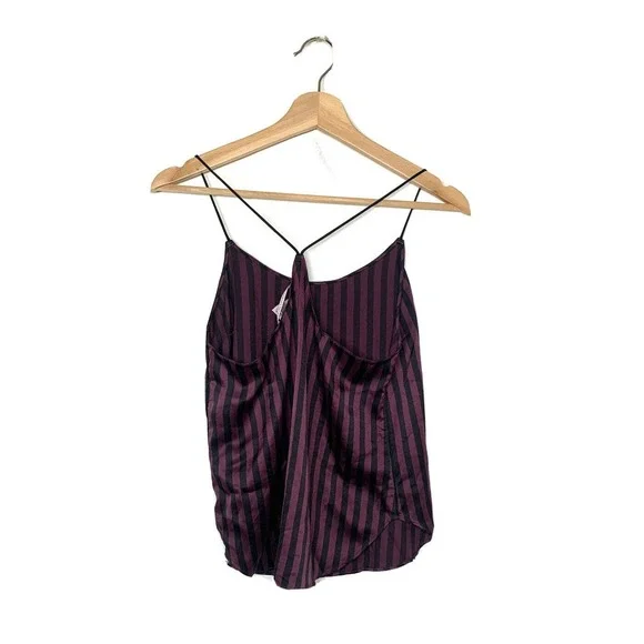 Victoria's Secret Sexy Sleepwear Soft Satin Cami Tank Pajama Top XS- Striped - Picture 3 of 7